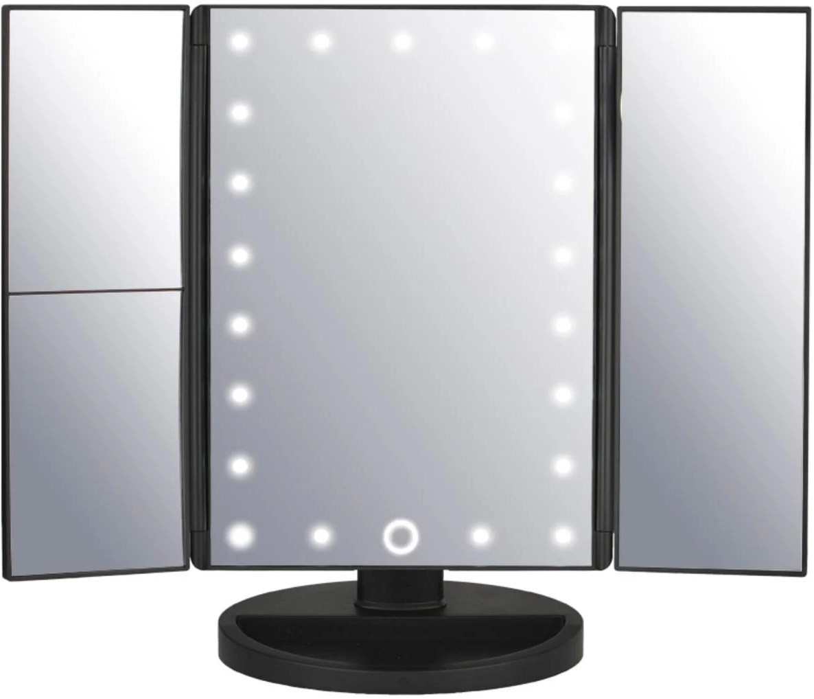 Косметичне потрійне LED дзеркало Magnifying Mirror Чорний
