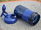 Шейкер спортивний (пляшка) BlenderBottle SportMixer Flip 20oz/590ml Navy, фото 8