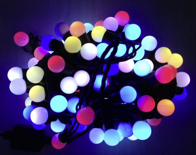 Гірлянда Кульки/Чорний Провід/28 Діодів 5м, фото 1