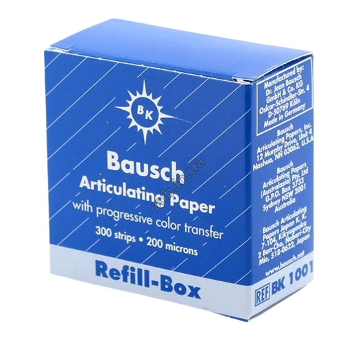 Артикуляційний папір Bausch BK1001 синя 300 шт. (200 мк.)