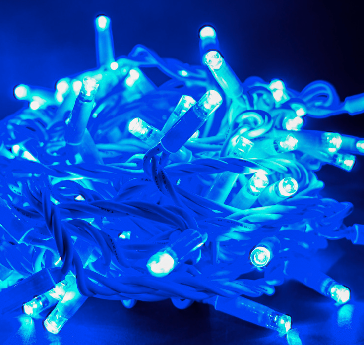 Гірлянда вулична Нитка 10 метрів 100 ламп Білий провід, фото 1