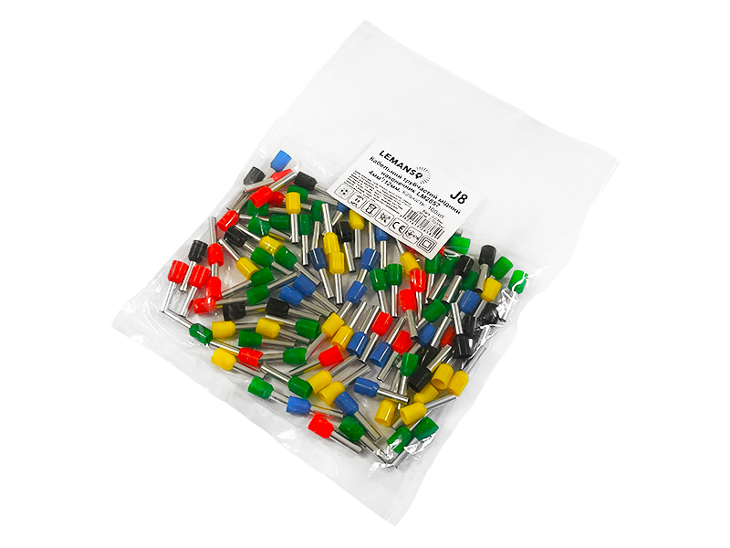 Кабельний трубчастий наконечник Lemanso LM2657 4 мм²/12 мм 100 шт