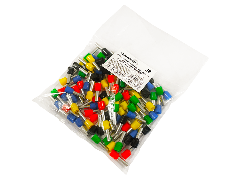 Кабельний трубчастий наконечник Lemanso LM2658 6 мм²/12 мм 100 шт