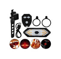 Ліхтар велосипедний задній із покажчиками поворотів FY-1820, пульт, акум. Li-ion, micro USB ORG