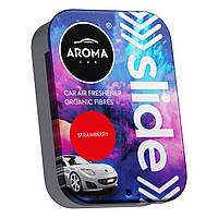 Автомобільний ароматизатор Aroma Car Organic SLIDE — Black (116903) Strawberry, 5904224116910
