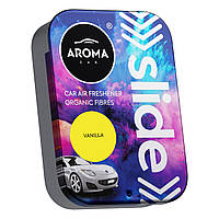 Автомобільний ароматизатор Aroma Car Organic SLIDE — Black (116903) Vanilla, 5904224116934