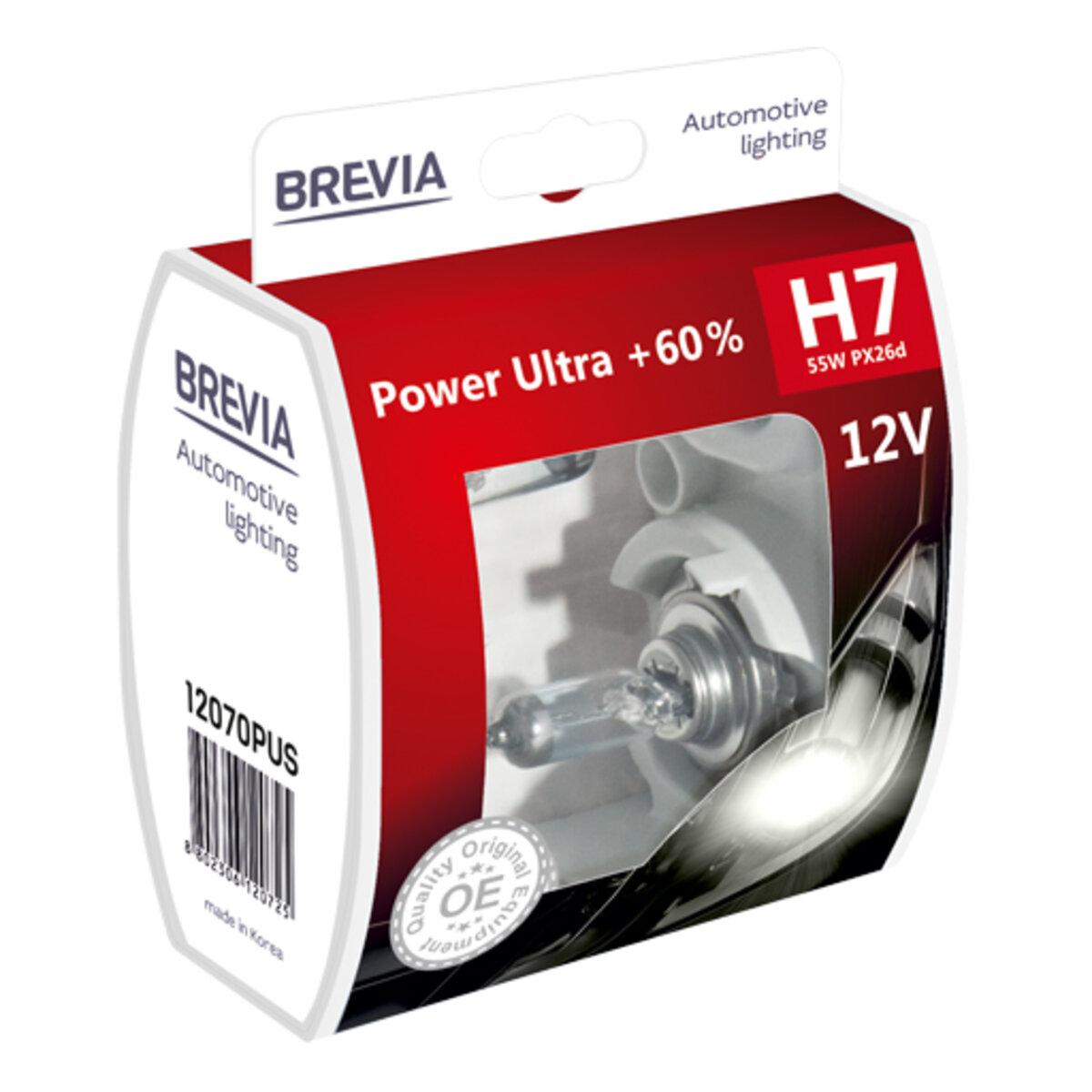 Галогенова лампа Brevia H7 12V 55W PX26d Power Ultra+ 60% S2, фото 1