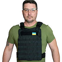 Плитоноска облегченная из кордуры Kirasa черная (Арт.KI1011)