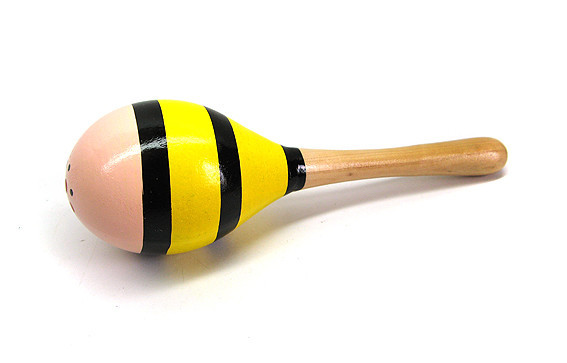 Маракас дерев'яний жовтий, фото 1