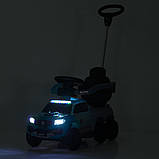 Дитяча каталка-толокар Bambi M 5900 з батьківською ручкою 2 в 1 Синій, фото 4