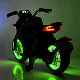 Дитячий електро мотоцикл двоколісний на акумуляторі Ducati 800 для дітей 3-8 років M 5827 Зелений, фото 4