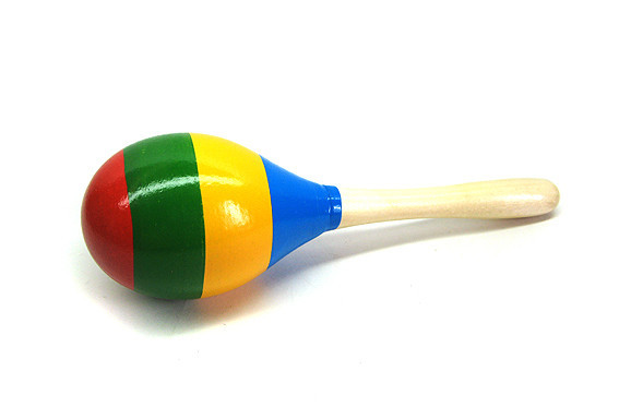 Маракас ручний дерев'яний різнобарвний, фото 1