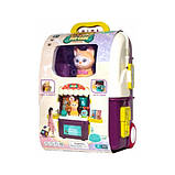 Ігровий набір "Грумінг/ветеринарний салон" у валізі/рюкзаці з твариною (котик) арт. 16884 D, фото 4