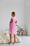 Нічна сорочка з бавовни для вагітних та годуючих мам Nicole XXL (50) Lullababe Рожевий, фото 6