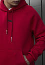 Червоне унісекс худі Staff red logo oversize fleece, фото 4
