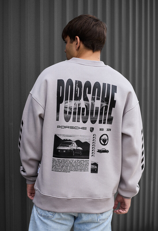 Світло-сірий світшот Staff brand oversize fleece