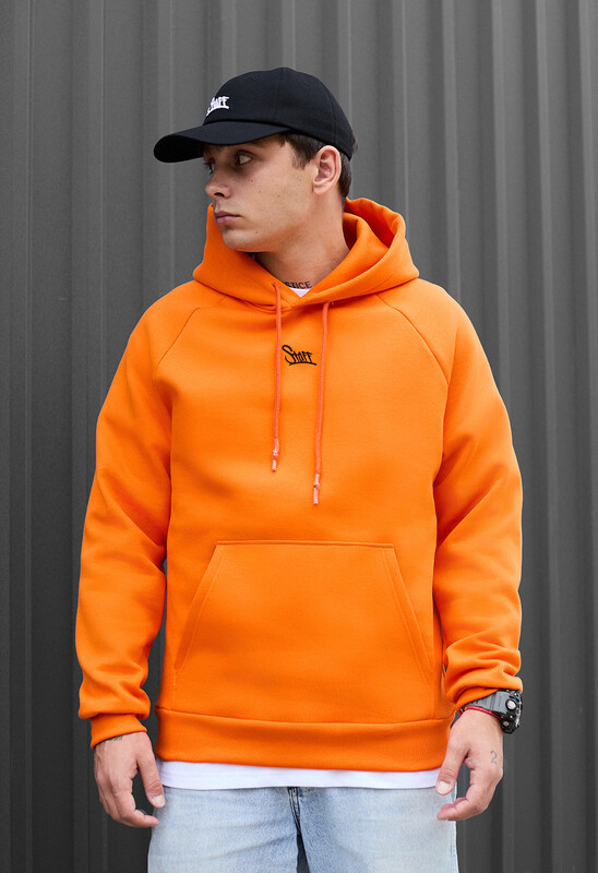 Яскраве помаранчеве худі Staff orange logo oversize fleece