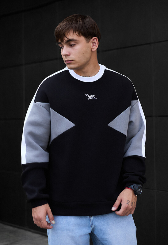 Утеплений світшот Staff ba logo oversize fleece
