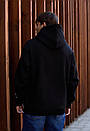 Чорне оверсайз худі Staff fire oversize fleece, фото 3