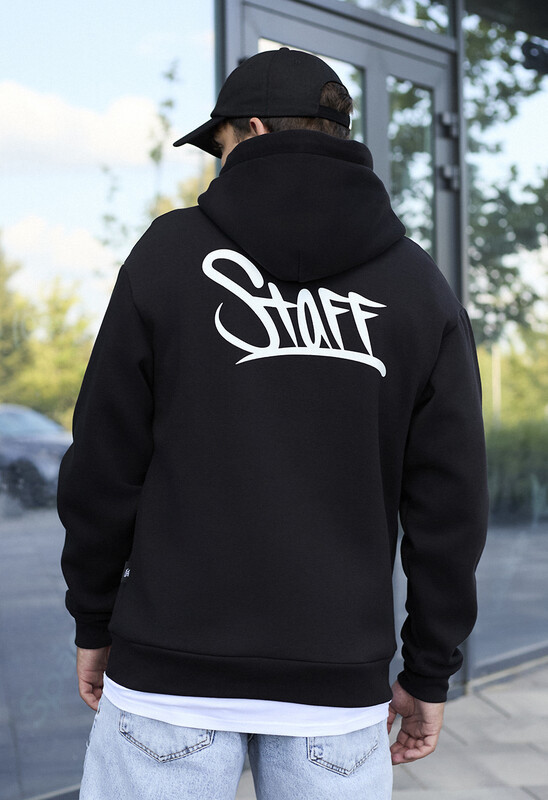 Базове тепле худі Staff black logo oversize fleece