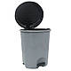 Відро для сміття з педаллю Planet №3 12 л антрацитове-сіре, фото 2