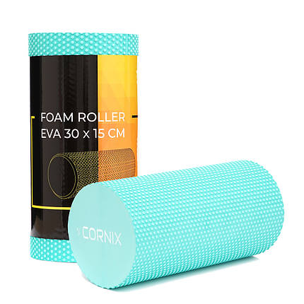Масажний ролик Cornix EVA+ 30 x 15 см (валик, роллер) XR-0300 Mint, фото 1