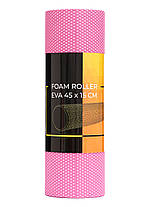 Масажний ролик Cornix EVA+ 45 x 15 см (валик, роллер) XR-0303 Pink, фото 6