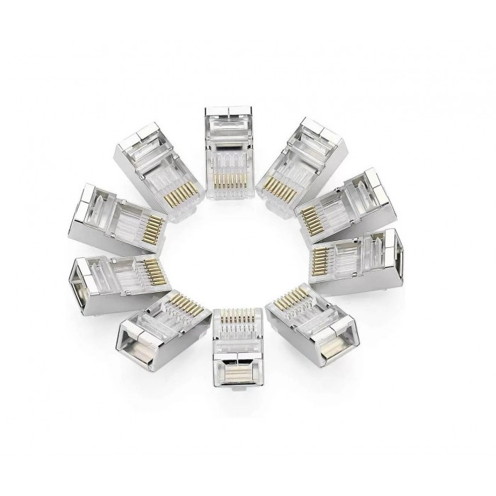 Роз'єм коннектор UGREEN Cat6 Ethernet Shielded Crystal Head 10 Pack (20333)