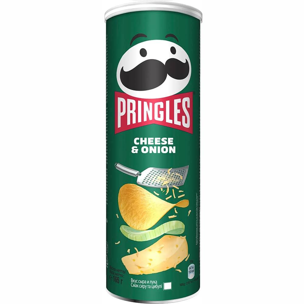 Чипси Pringles зі смаком сиру та цибулі (Cheese & Onion) 165г