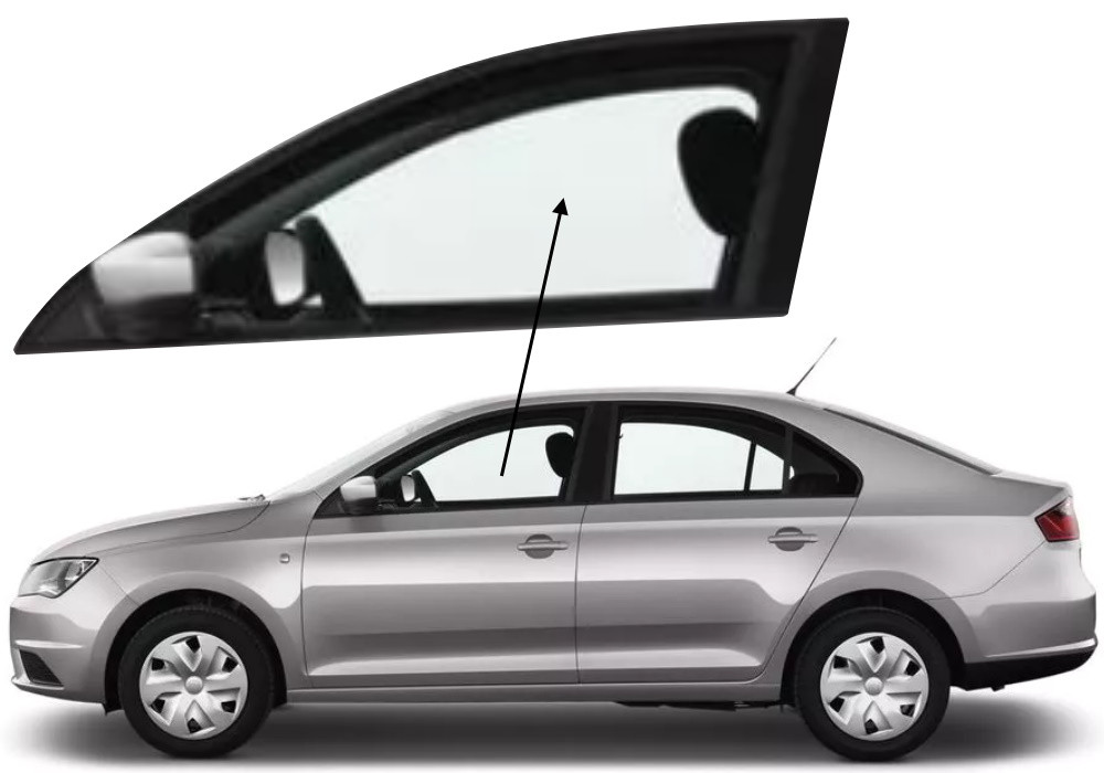 Бічне скло Seat Toledo 2012-2019 передніх дверей ліве, фото 1