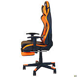 Крісло геймерське VR Racer Dexter Megatron чорний/помаранчевий, ТМ Амф, фото 3