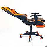 Крісло геймерське VR Racer Dexter Megatron чорний/помаранчевий, ТМ Амф, фото 4