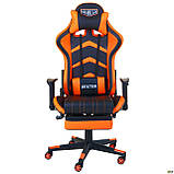 Крісло геймерське VR Racer Dexter Megatron чорний/помаранчевий, ТМ Амф, фото 2