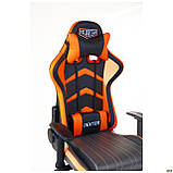 Крісло геймерське VR Racer Dexter Megatron чорний/помаранчевий, ТМ Амф, фото 8