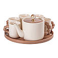 Чайний сервіз на 6 персон із чайником заварником на керамічній підставці Lugi, фото 5