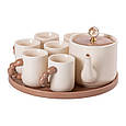 Чайний сервіз на 6 персон із чайником заварником на керамічній підставці Lugi, фото 6