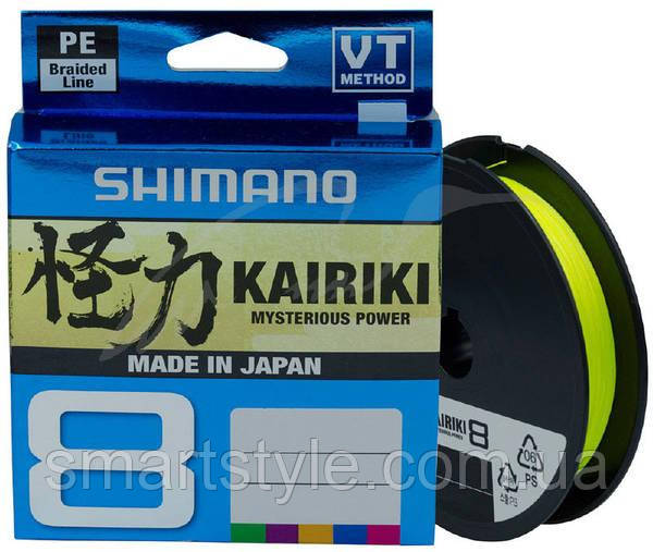 Шнур Shimano Kairiki 8 PE 150m 0.13 mm 8.2kg жовтий