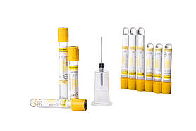 Пробірка вакуумна для забору крові «MEDRYNOK», 3,5 мл, з активатором згортання, 13х75 мм, жовта кришка