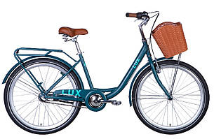 Велосипед ST 26" Dorozhnik LUX PH, рама 17" планетарна втулка 3шв, смарагдовий (OPS-D-26-254)