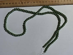 Нимистини жемчужні оливковий діаметр 6 мм на нитці