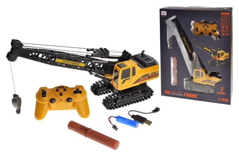 Дитяча радіокерована іграшка Кран 690-А1 з висувною стрілою на акумуляторі з USB зарядкою