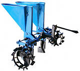 2-рядна часникосаджалка ЧС20 до мотоблока саджалка часнику та цибулі (2 комплекти ложечок - 34 мм та 24,5 мм), фото 2