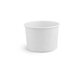 Супник 240 мл паперовий круглий білий d91, 25 шт/уп, 750 шт/ящ.