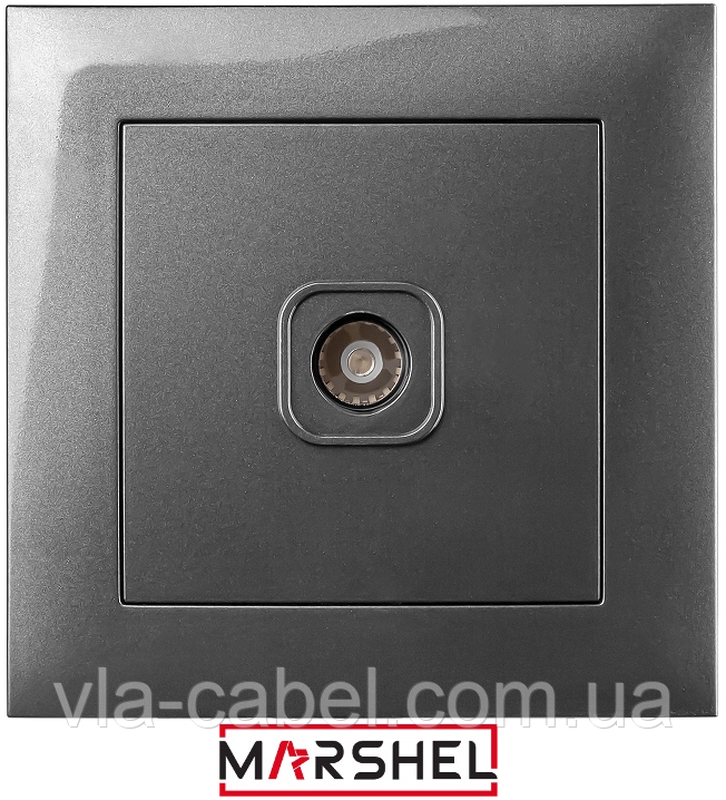 Розетка телевізійна серія "IDEAL GRAFFITE" ТМ"MARSHEL", фото 1
