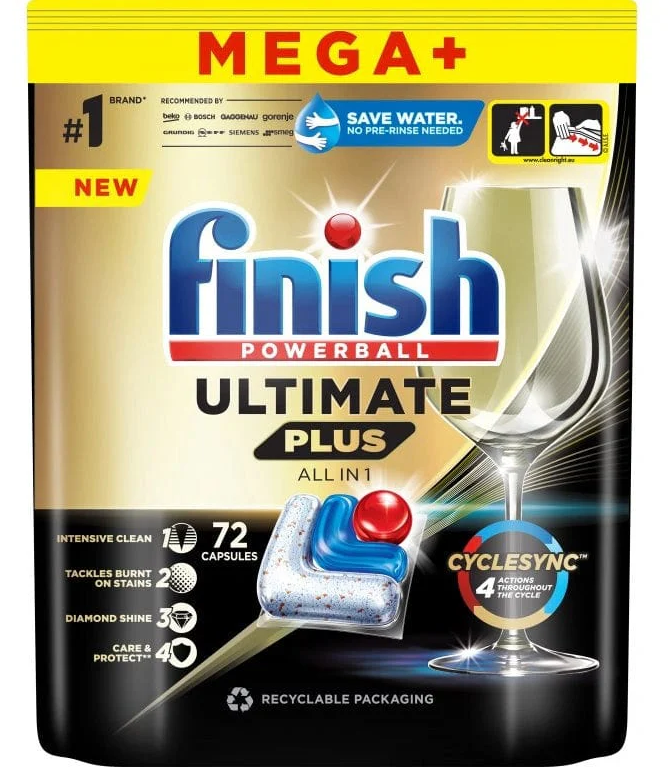 Засіб Finish Ultimate PLUS All in1 72 капсули для посудомийних машин