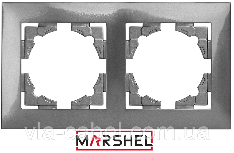 Рамка двомісна серія "IDEAL GRAFFITE " ТМ"MARSHEL", фото 1