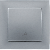 Вимикач одноклав. прохідний (2 напрямки) серія "IDEAL SILVER" ТМ"MARSHEL"