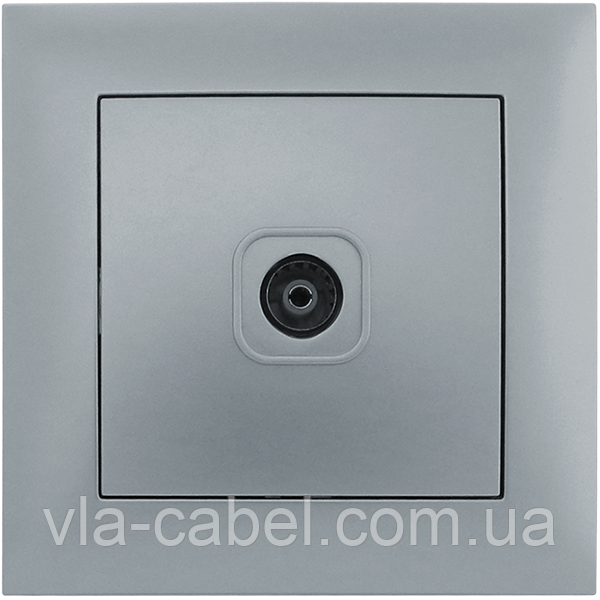 Розетка телевізійна серія "IDEAL SILVER" ТМ"MARSHEL", фото 1