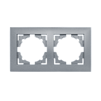 Рамка двомісна серія "IDEAL SILVER" ТМ"MARSHEL"