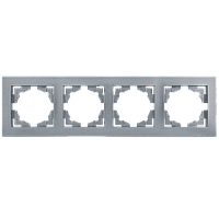 Рамка чотиримісна серія"IDEAL SILVER" ТМ"MARSHEL"